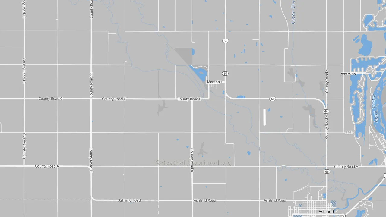 Transit Grade map of Memphis, NE