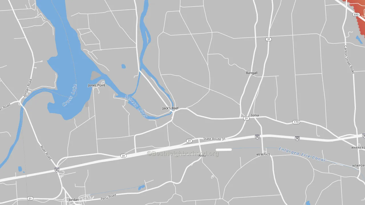 Transit Grade map of Memphis, NY