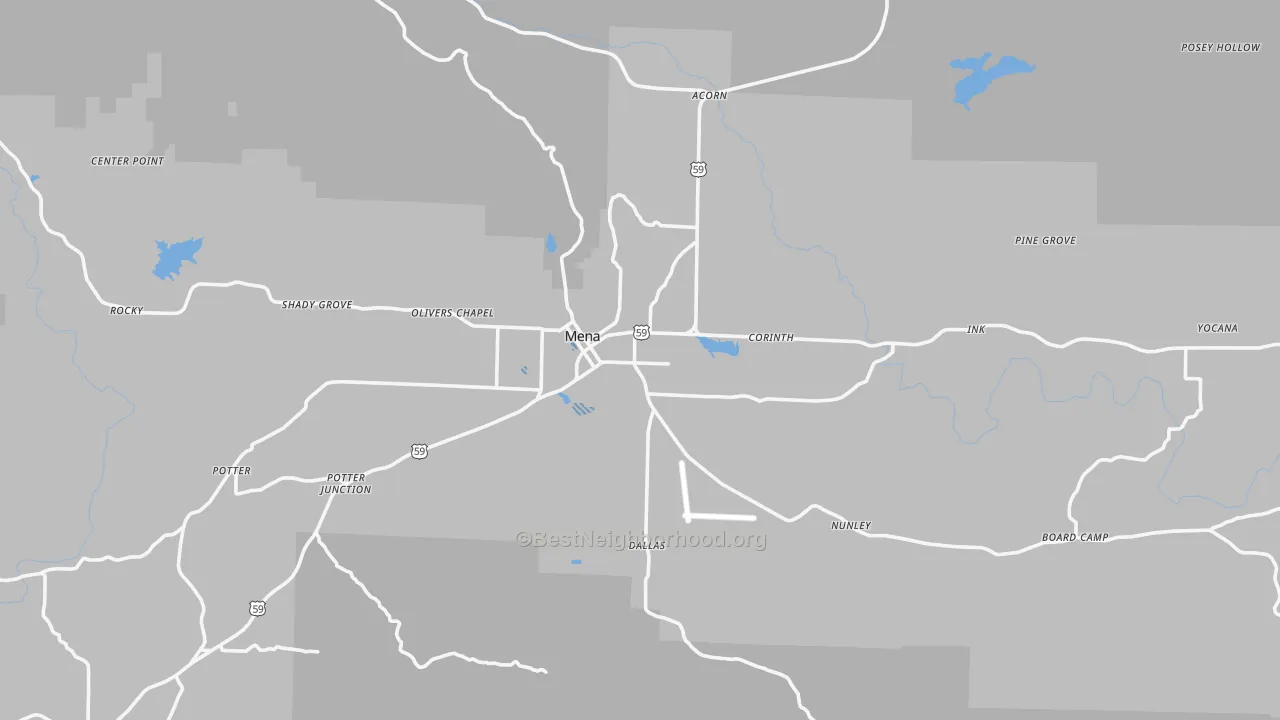 Transit Grade map of Mena, AR