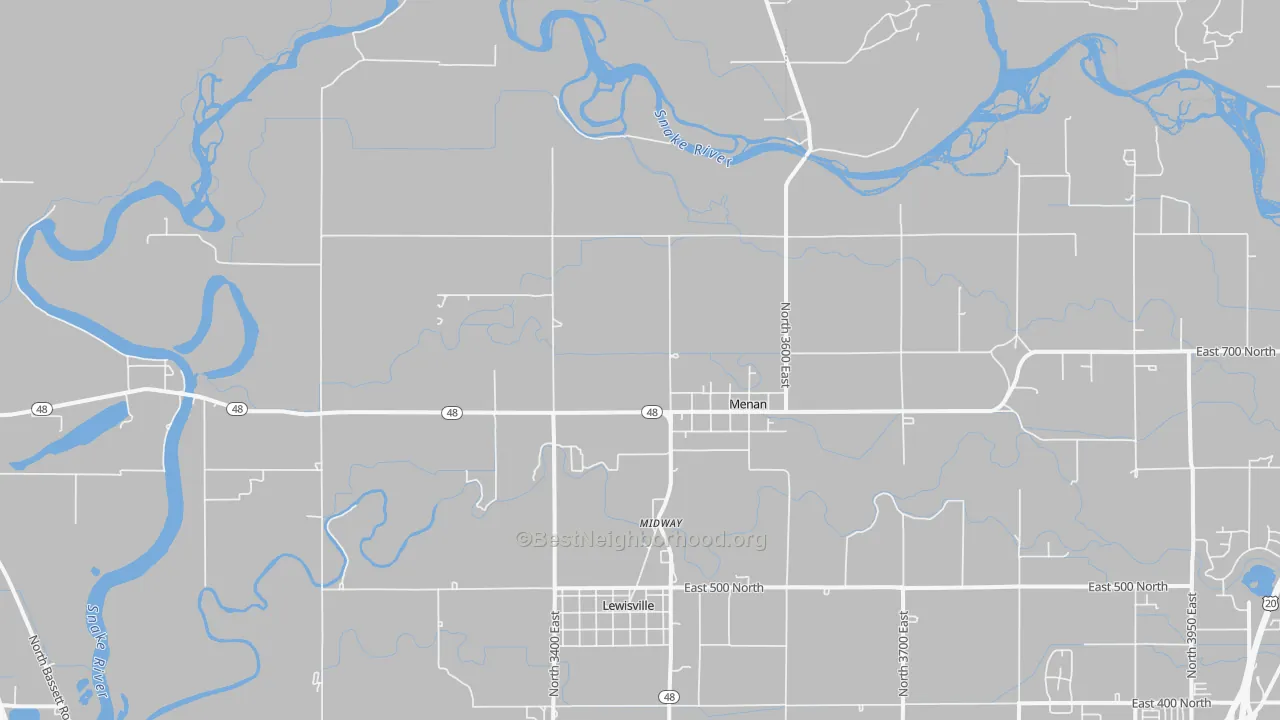 Transit Grade map of Menan, ID