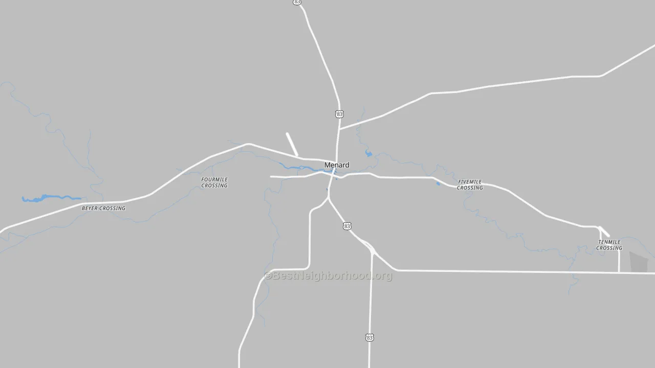 Transit Grade map of Menard, TX