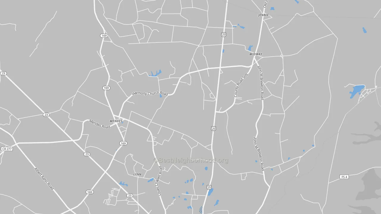 Transit Grade map of Mendes, GA