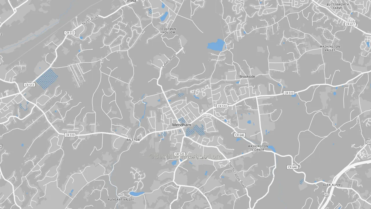 Transit Grade map of Mendham, NJ