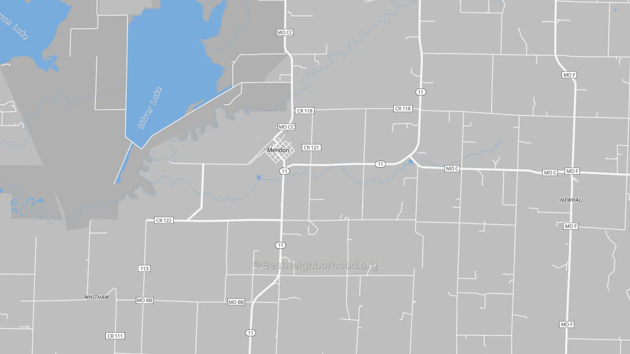 Transit Grade map of Mendon, MO