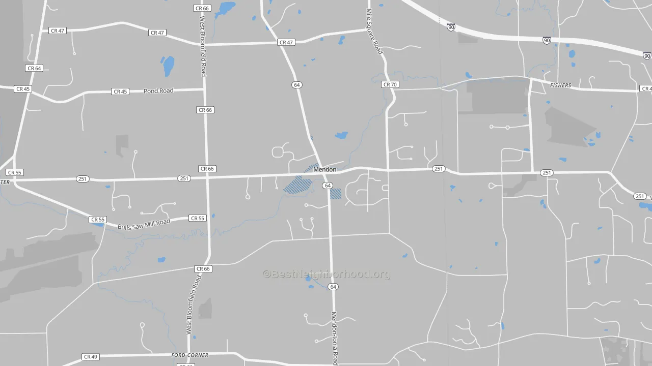 Transit Grade map of Mendon, NY