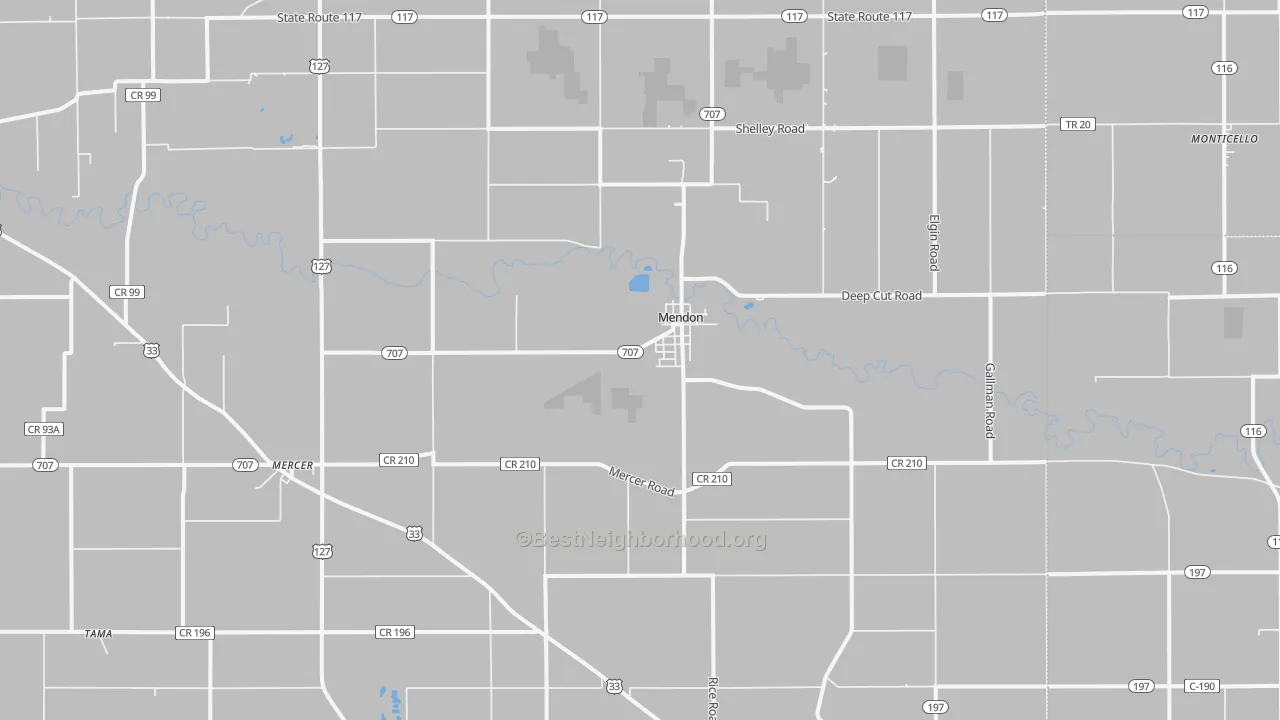 Transit Grade map of Mendon, OH