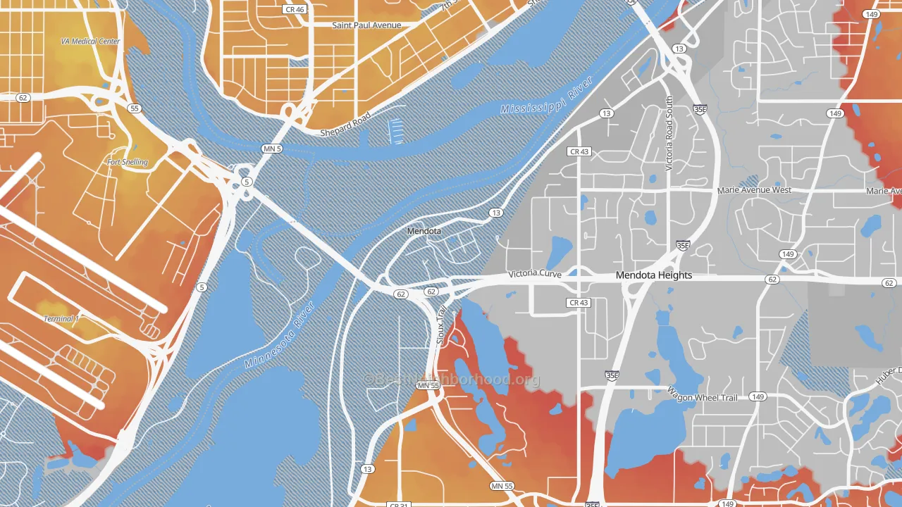 Transit Grade map of Mendota, MN