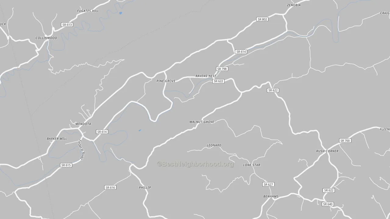 Transit Grade map of Mendota, VA