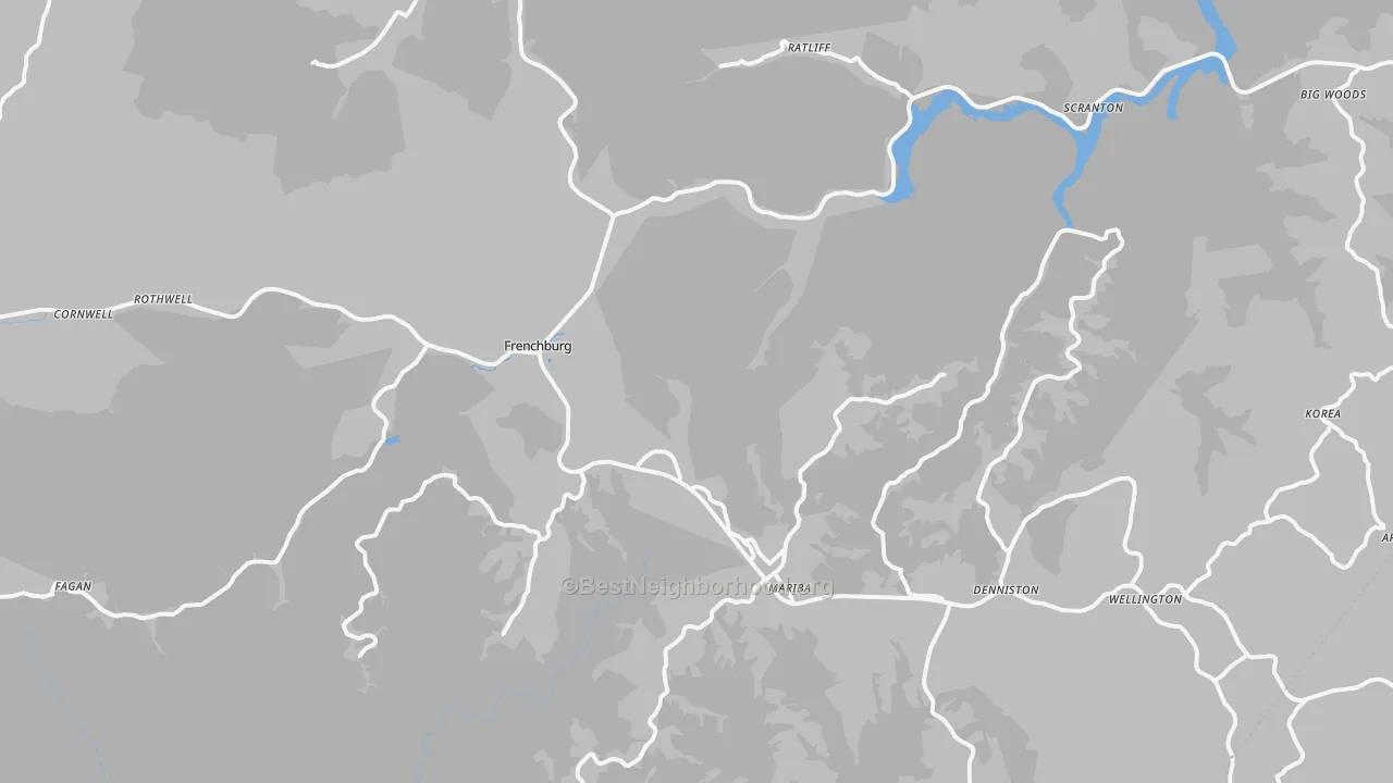 Transit Grade map of Menifee County, KY