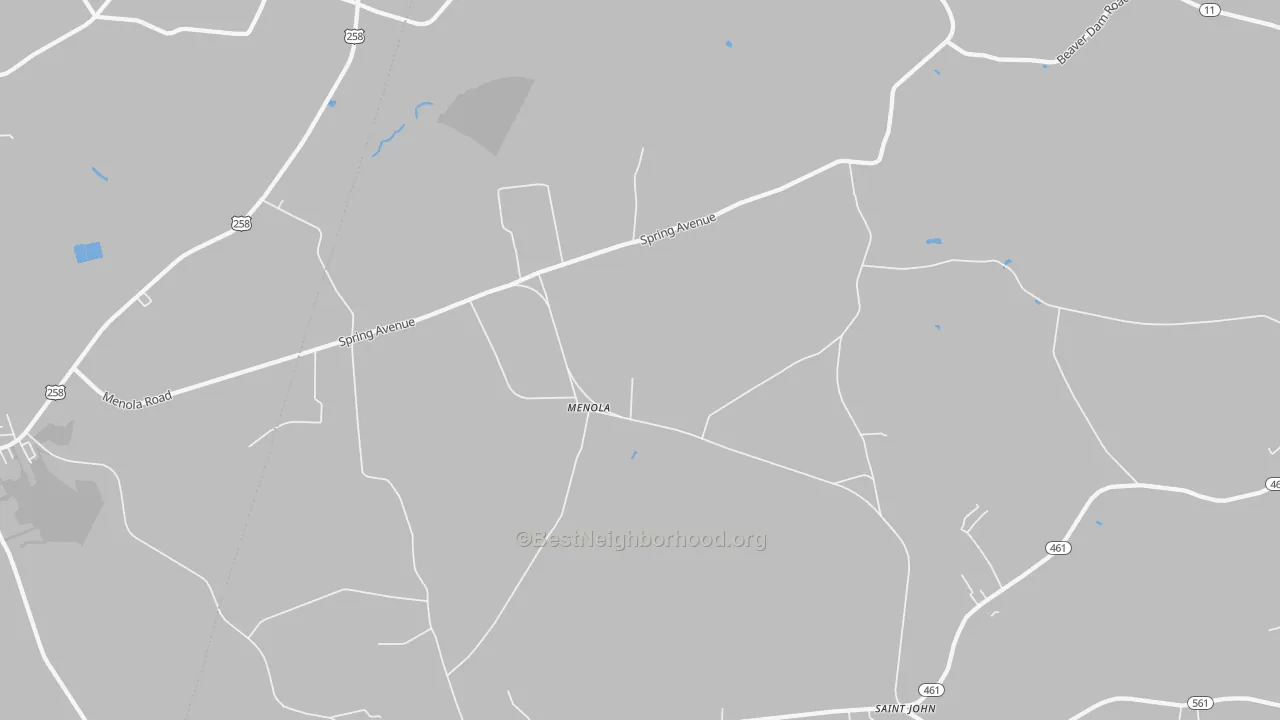 Transit Grade map of Menola, NC