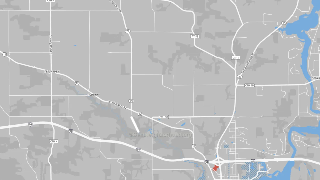 Transit Grade map of Menomonie Junction, WI