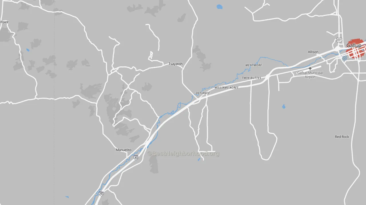 Transit Grade map of Mentmore, NM
