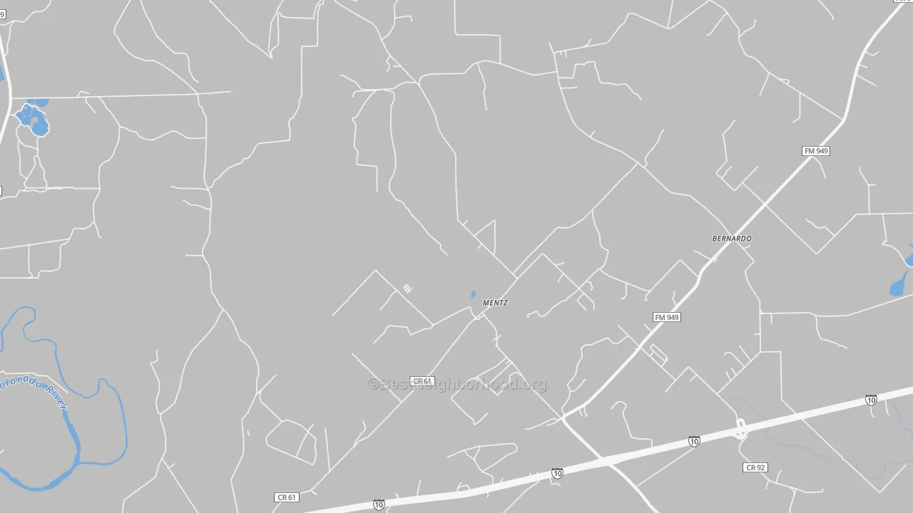 Transit Grade map of Mentz, TX
