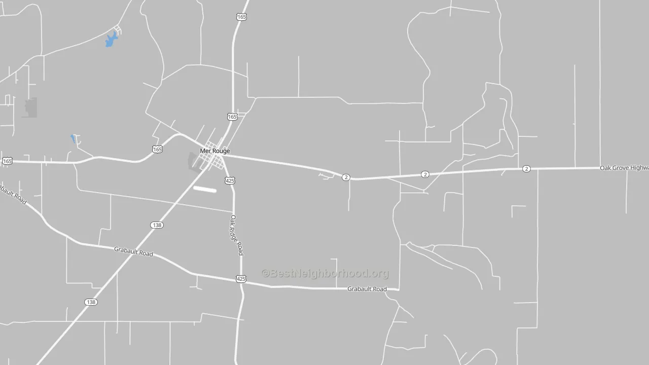Transit Grade map of Mer Rouge, LA