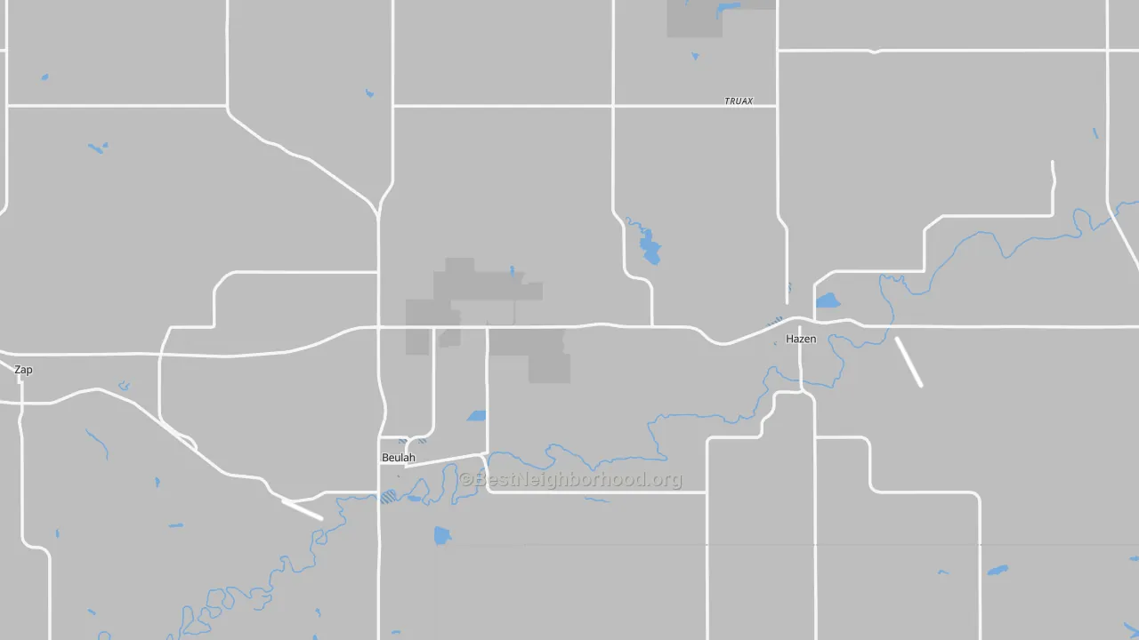 Transit Grade map of Mercer County, ND