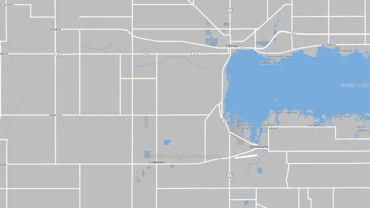 Transit Grade map of Mercer County, OH