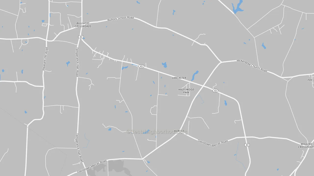Transit Grade map of Mercer, NC