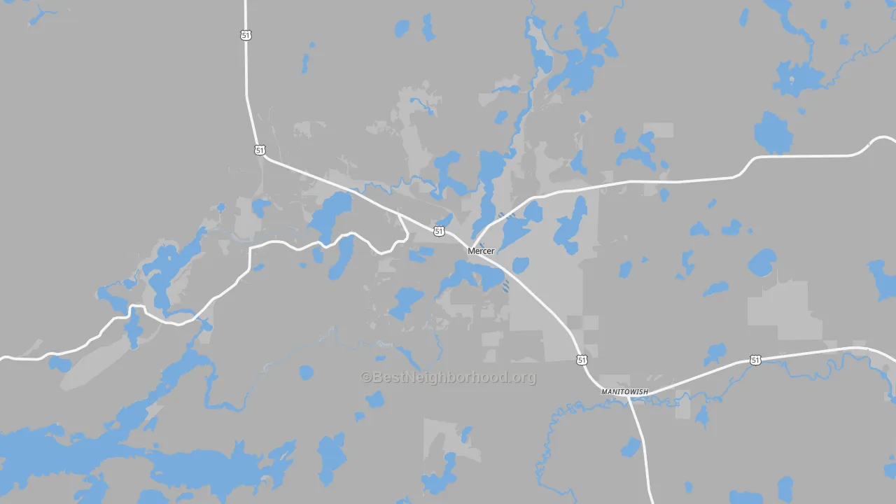 Transit Grade map of Mercer, WI