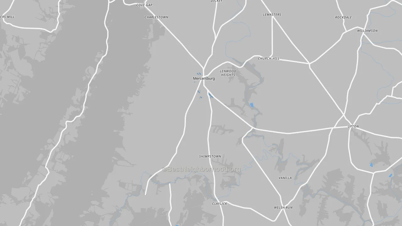 Transit Grade map of Mercersburg, PA