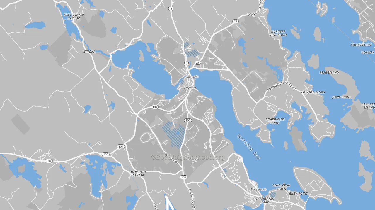 Transit Grade map of Meredith, NH