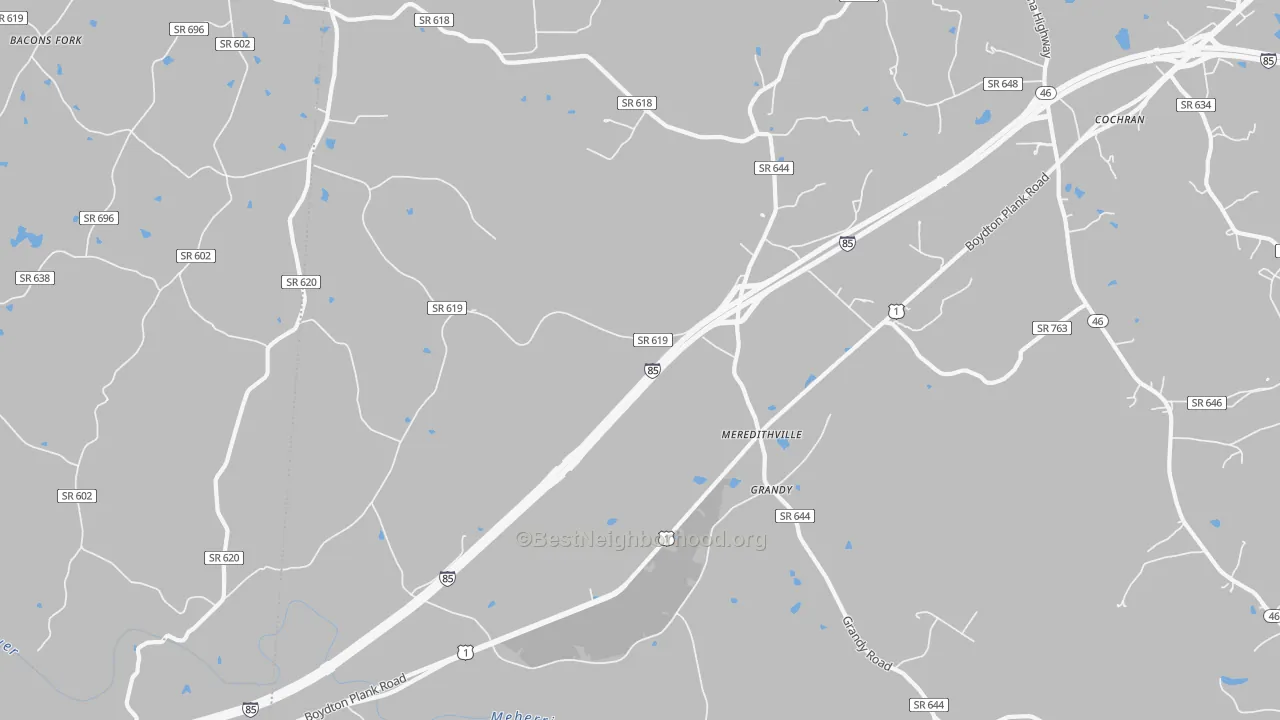 Transit Grade map of Meredithville, VA
