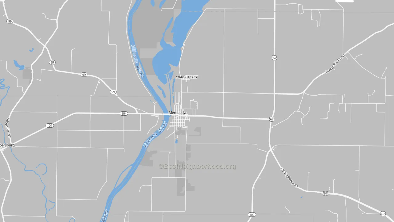 Transit Grade map of Meredosia, IL