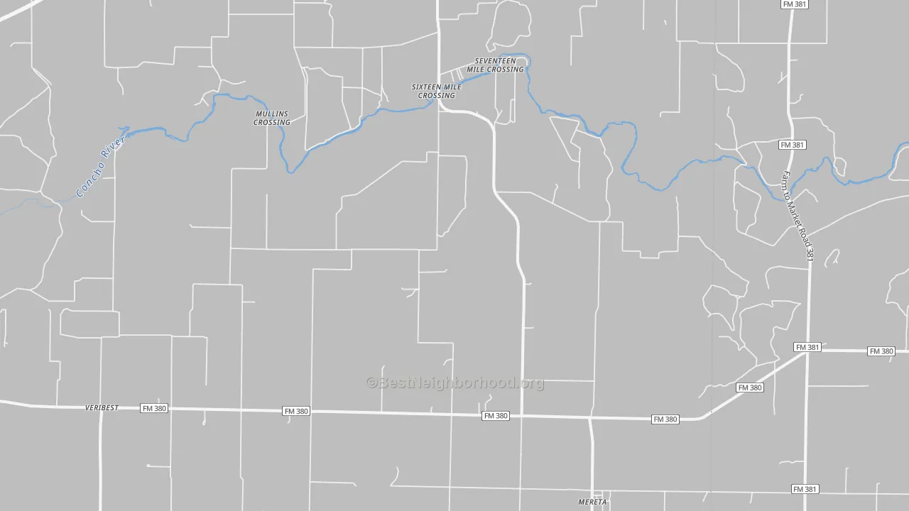 Transit Grade map of Mereta, TX