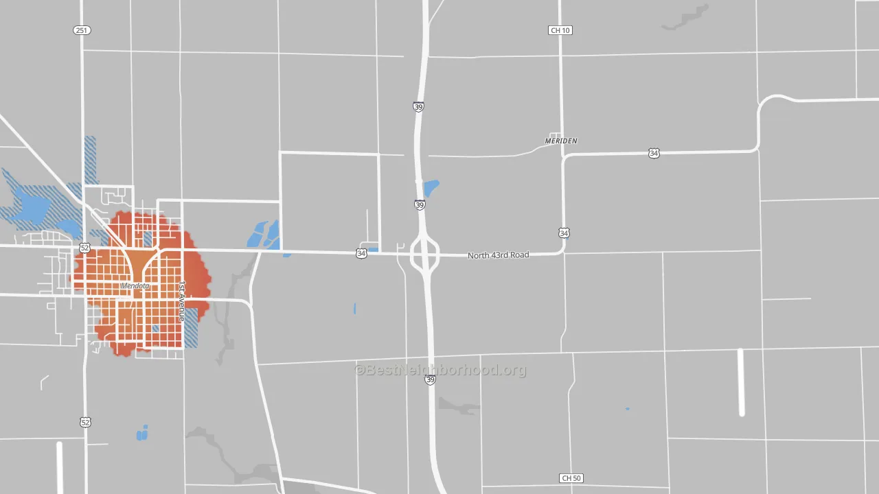 Transit Grade map of Meriden, IL