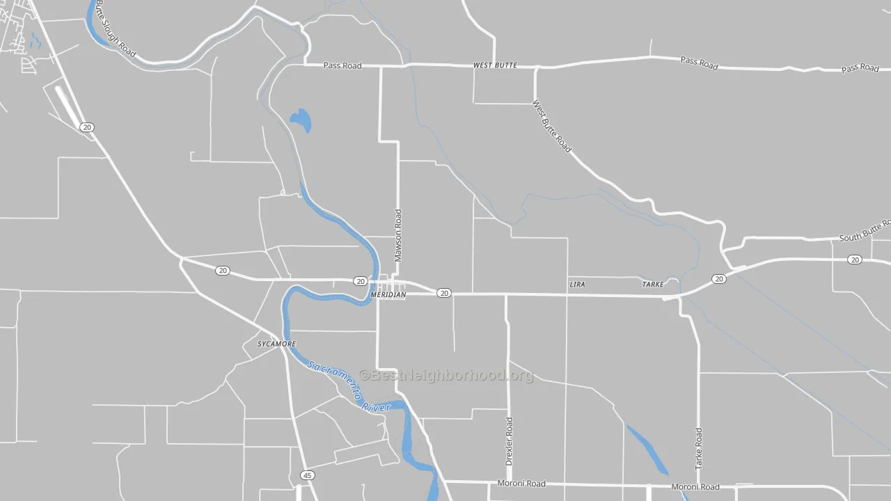 Transit Grade map of Meridian, CA