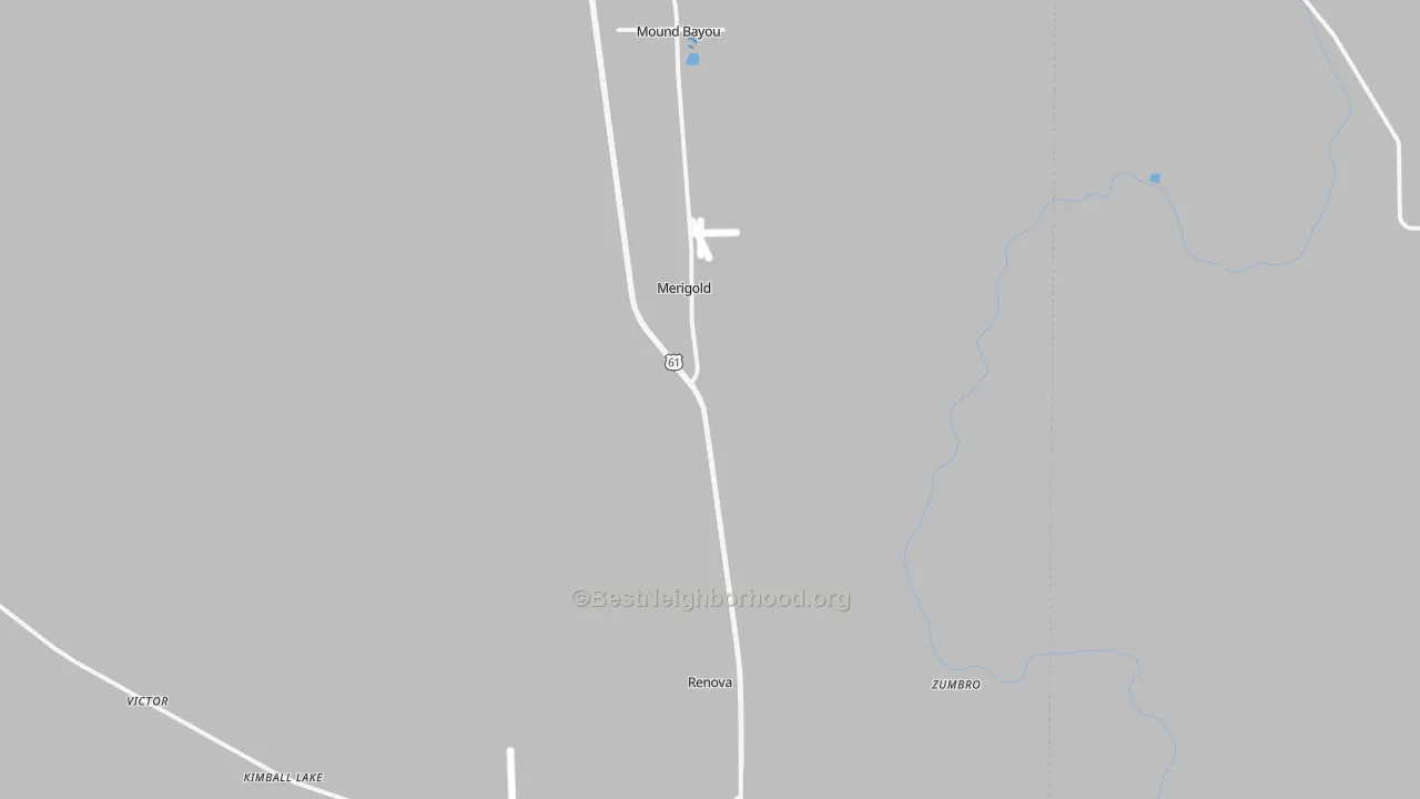 Transit Grade map of Merigold, MS