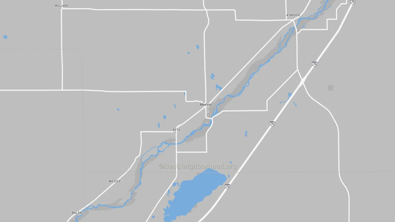 Transit Grade map of Merino, CO