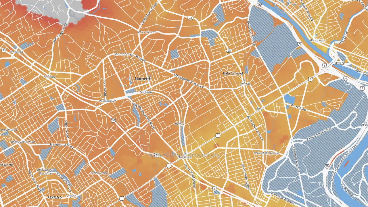 Transit Grade map of Merion Station, PA