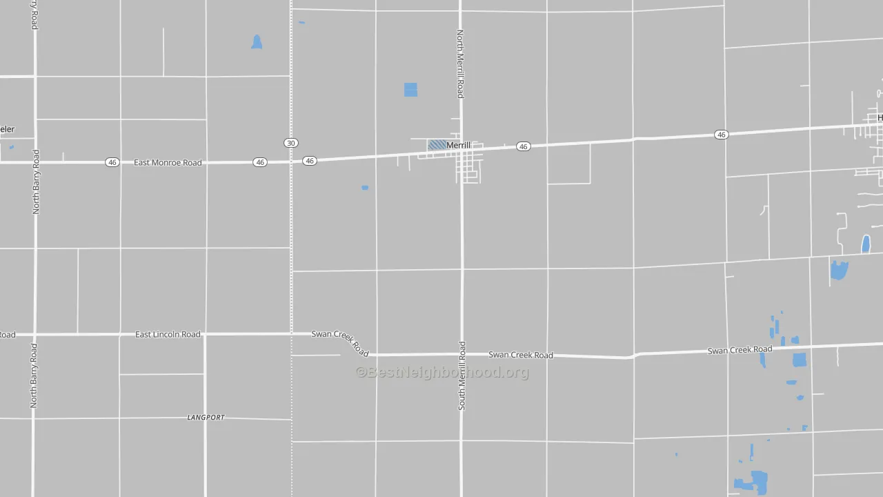 Transit Grade map of Merrill, MI