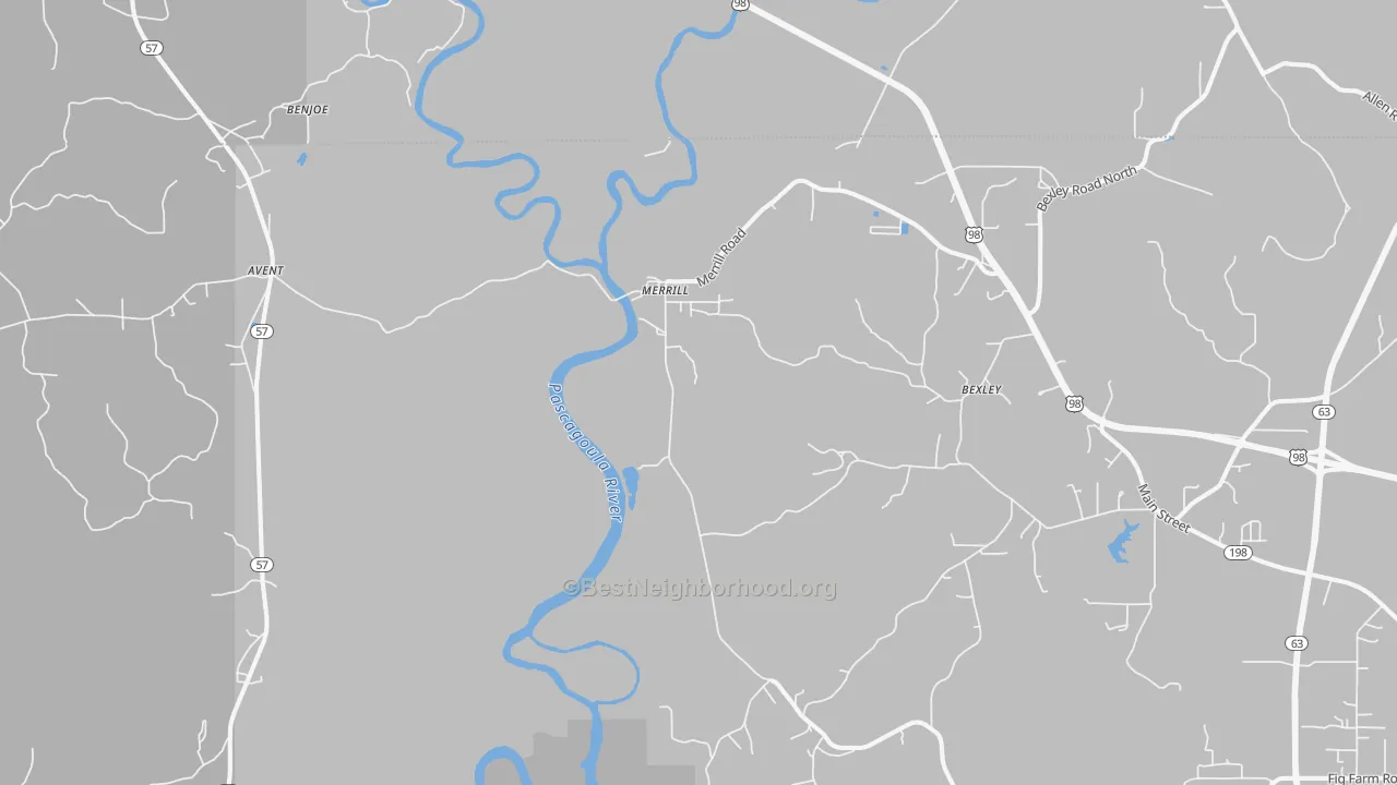 Transit Grade map of Merrill, MS