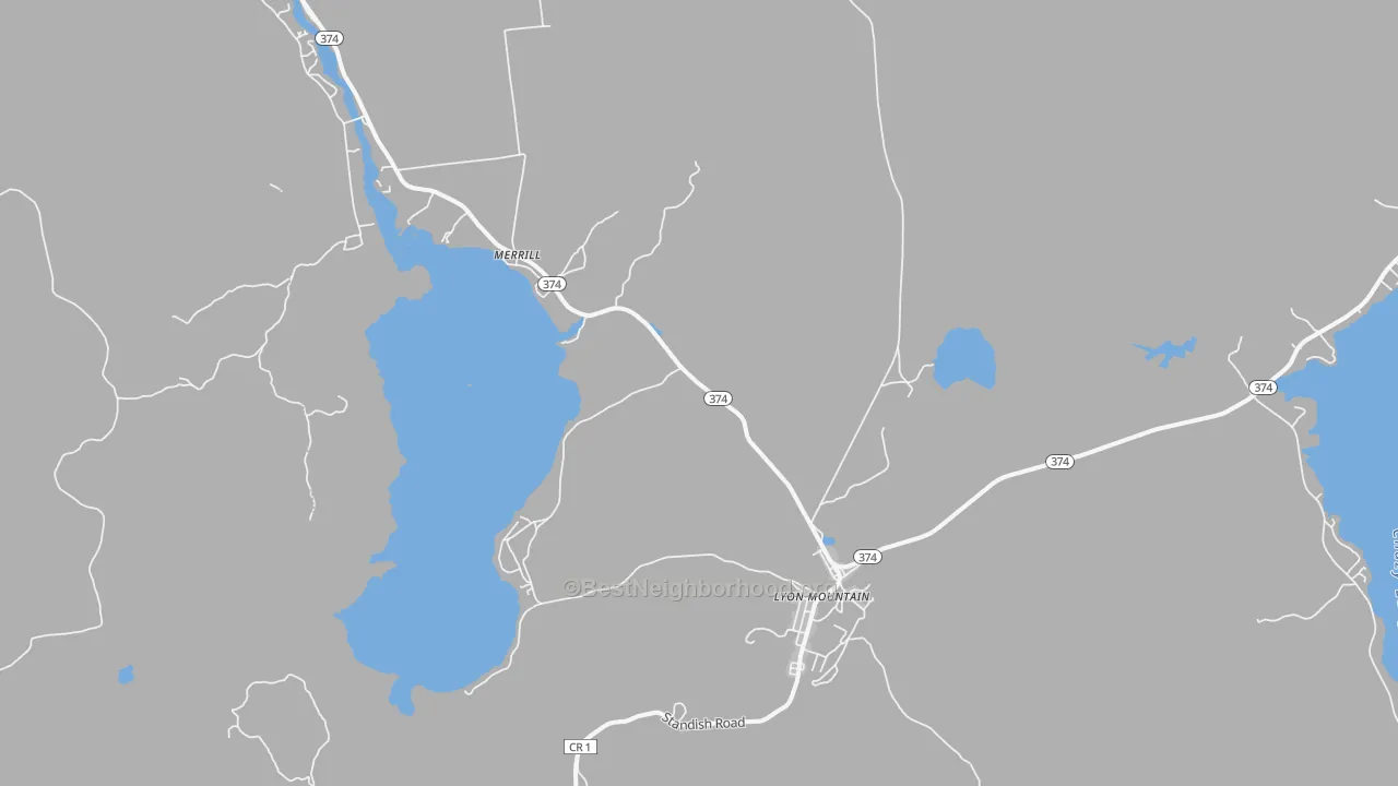 Transit Grade map of Merrill, NY