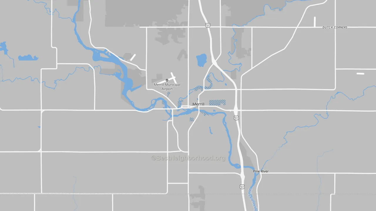 Transit Grade map of Merrill, WI