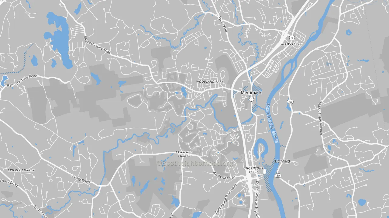 Transit Grade map of Merrimack, NH