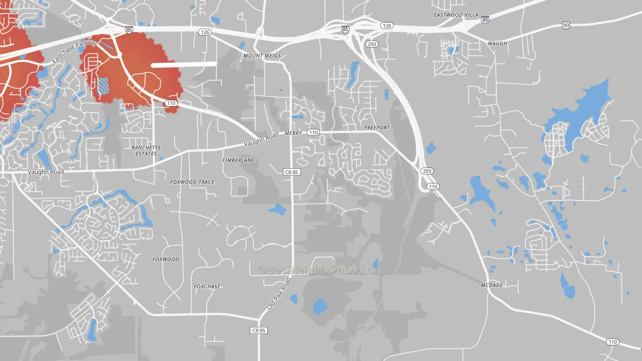 Transit Grade map of Merry, AL