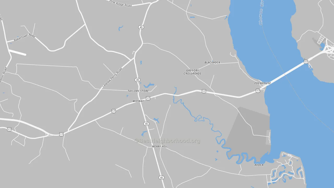 Transit Grade map of Merry Hill, NC