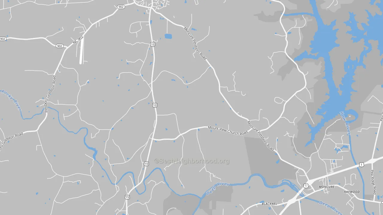 Transit Grade map of Merry Oaks, NC