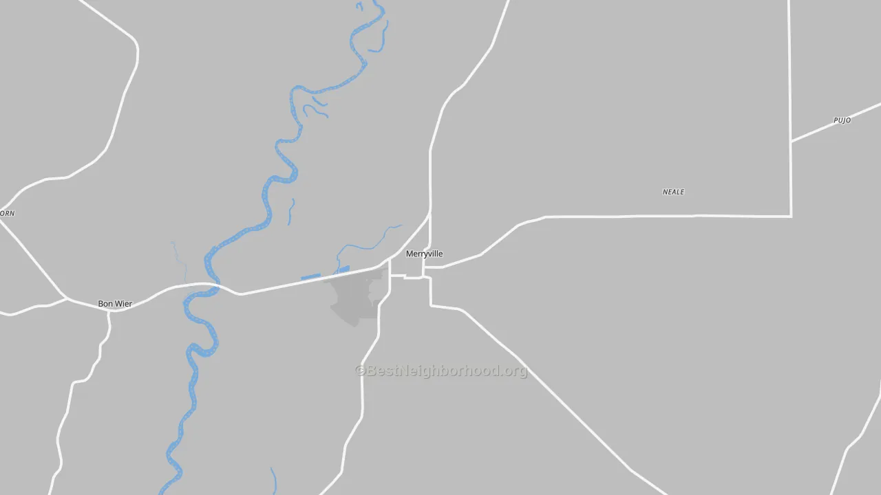 Transit Grade map of Merryville, LA