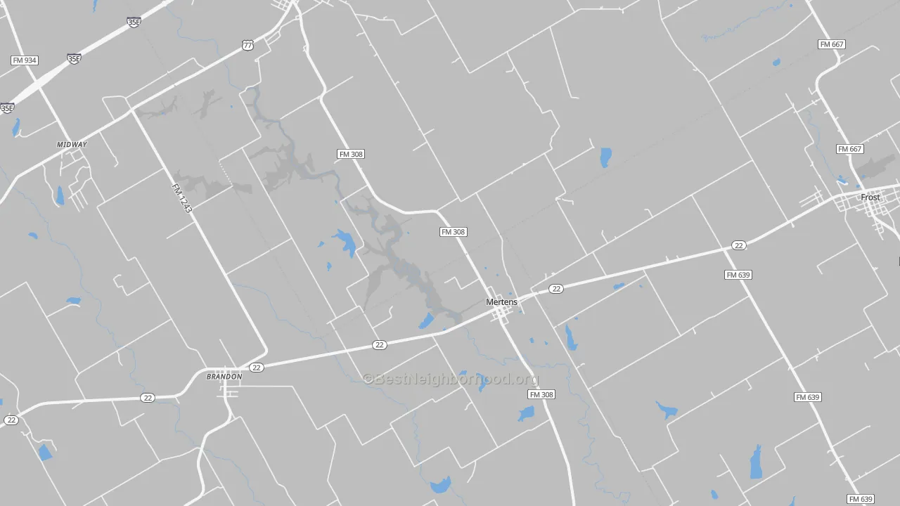 Transit Grade map of Mertens, TX