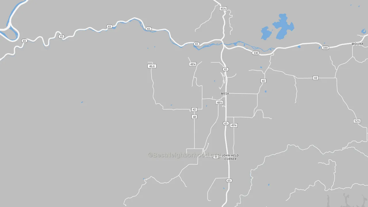 Transit Grade map of Mesa, CO