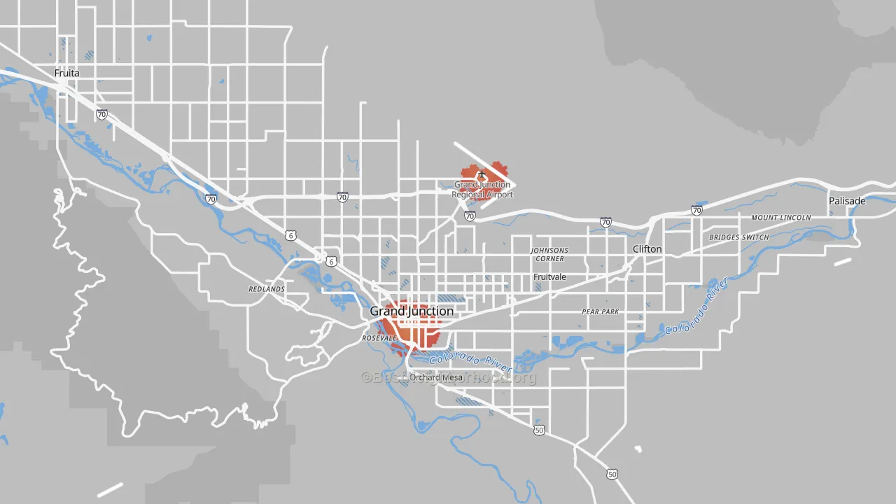 Transit Grade map of Mesa County, CO