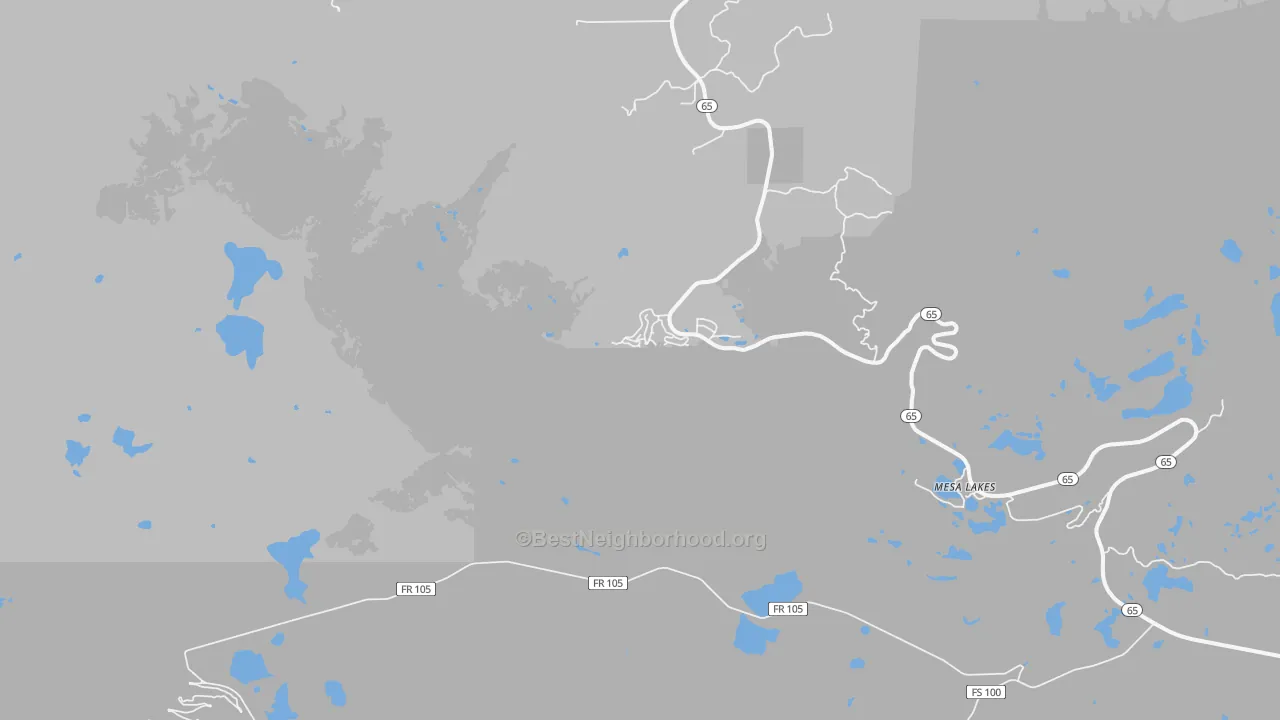 Transit Grade map of Mesa Lakes, CO