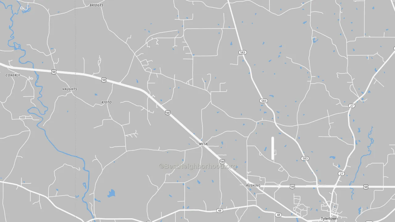 Transit Grade map of Mesa, MS