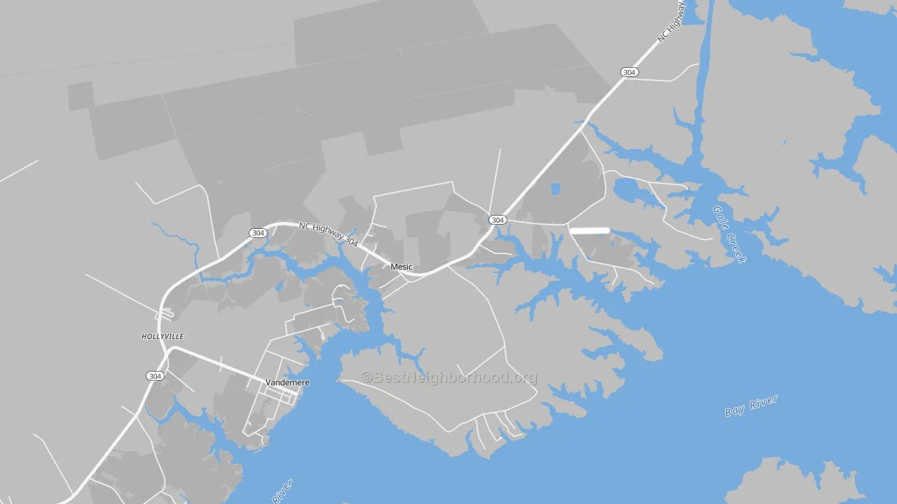 Transit Grade map of Mesic, NC