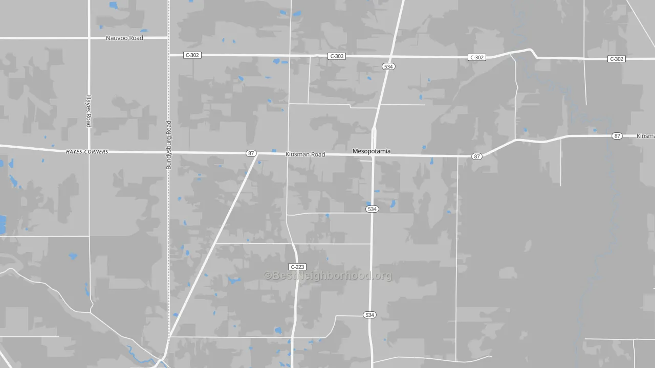 Transit Grade map of Mesopotamia, OH