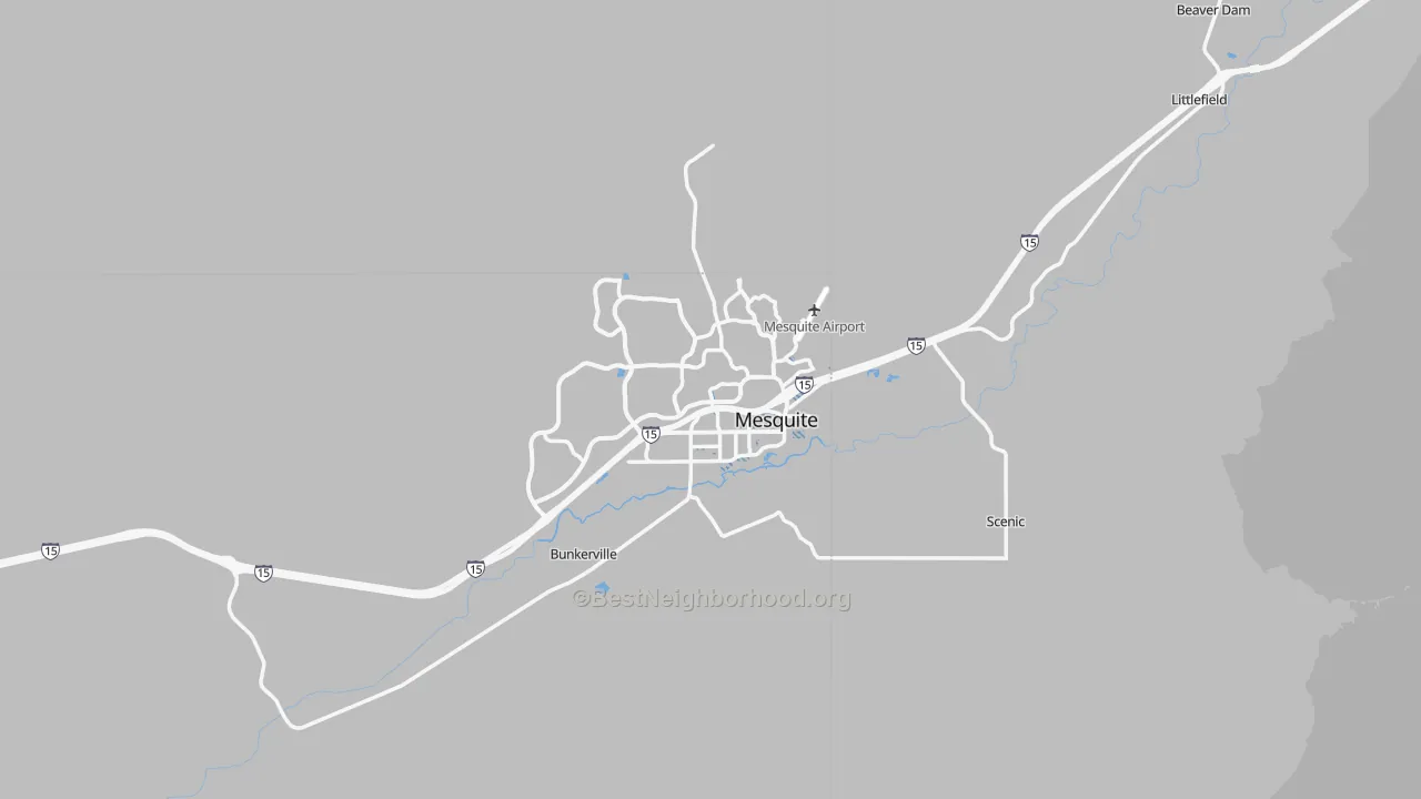 Transit Grade map of Mesquite, NV