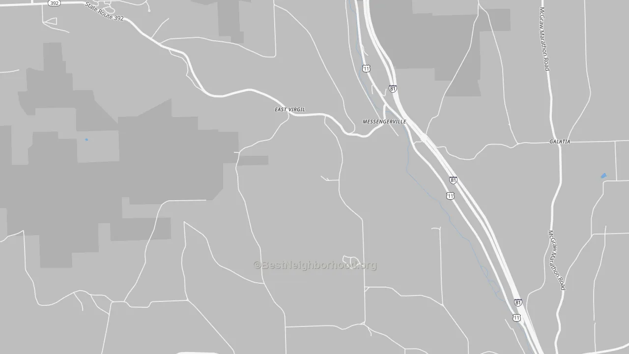 Transit Grade map of Messengerville, NY